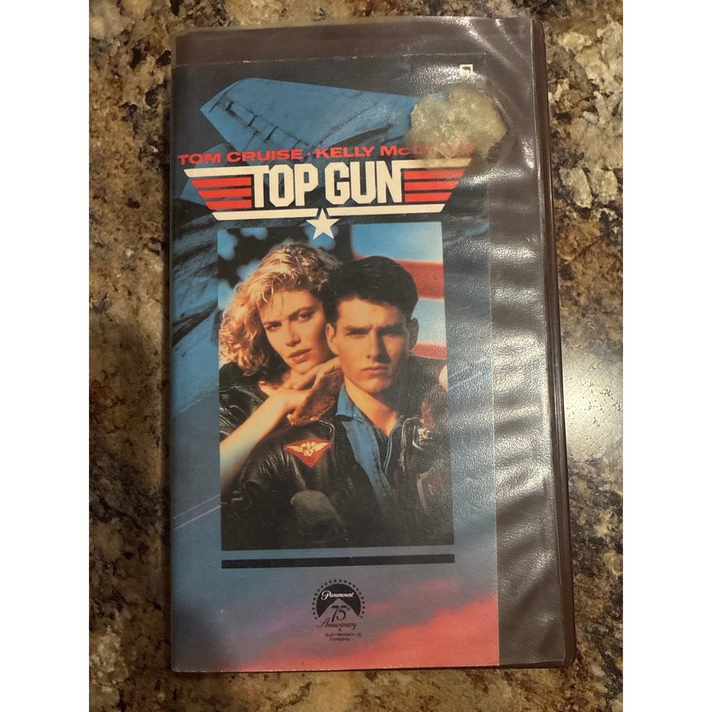 Top Gun VHS 1986 Paramount Home Video Tom Cruise Clamshell Case 75th Anniversary